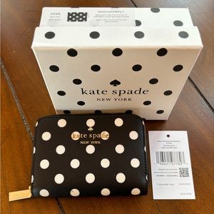 Kate Spade black and white dots wallet